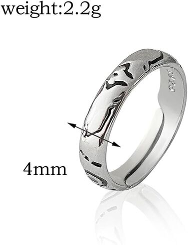 Kaisen Yuta Okkotsu Sukuna Silver Cosplay Accessory Resizable Ring in Kuwait