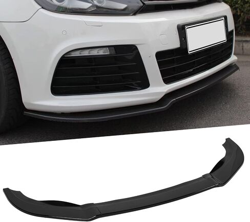 Front Bumper Lip Front Splitter Lower Protector 3 Sections Front Bumper Splitter Lip Replacement for MK6 R R20 2009‑2013(Bright black) in Saudi Arabia