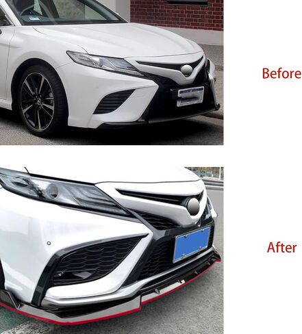 شفة المصد الأمامية لتويوتا كامري SE/XSE/TRD Sport Style 2021 2022 الشفاه الأمامية السفلى من الذقن المفسد فاصل 3pc ألياف الكربون in Kuwait