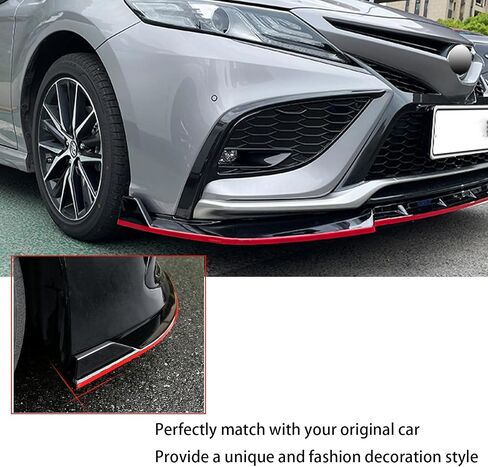 شفة المصد الأمامية لتويوتا كامري SE/XSE/TRD Sport Style 2021 2022 الشفاه الأمامية السفلى من الذقن المفسد فاصل 3pc ألياف الكربون in Kuwait