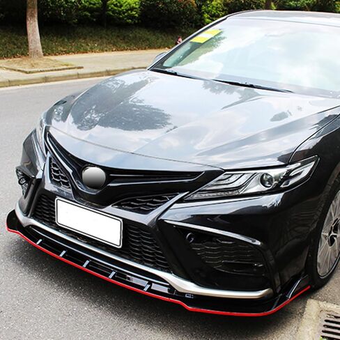 شفة المصد الأمامية لتويوتا كامري SE/XSE/TRD Sport Style 2021 2022 الشفاه الأمامية السفلى من الذقن المفسد فاصل 3pc ألياف الكربون in Kuwait