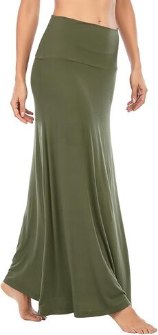 تنورة طويلة للسيدات من American Trends، تنورة طويلة للنساء، فساتين ماكسي عالية الخصر in Kuwait