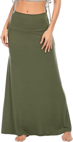 تنورة طويلة للسيدات من American Trends، تنورة طويلة للنساء، فساتين ماكسي عالية الخصر in Kuwait