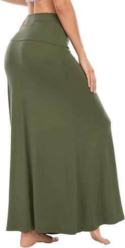 تنورة طويلة للسيدات من American Trends، تنورة طويلة للنساء، فساتين ماكسي عالية الخصر in Kuwait