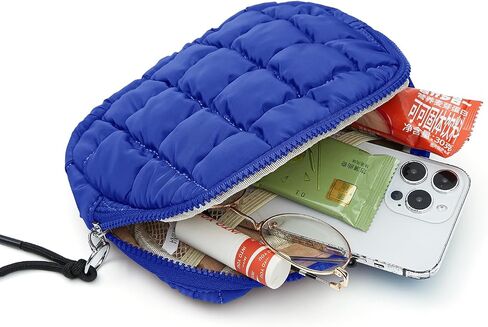 Quilted Puffer Belt Bag Waist Fanny Packs Lightweight Crossbody Bag with Adjustable Strap for Workout Running Traveling Hiking 8042 Black in Saudi Arabia