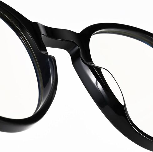 Dollger Blue Light Blocking Glasses For Woman Men Thick Acetate Frame Round Computer BlueLight Glasses Non-Prescription in Saudi Arabia