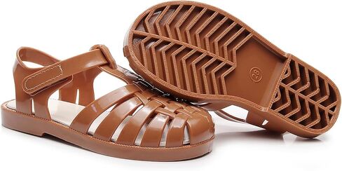 Girl jelly sandals, closed toe princess summer dress shoes, beach flat sandals, birthday party dance casual flat shoes in Saudi Arabia