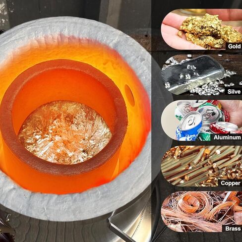 Molten Masters #10-10KG Premium Black Silicon Carbide Graphite Crucibles Cup Furnace Torch Melting Casting Refining for Aluminum, Gold, Silver, Copper, Brass Withstand 1800 ℃/3272℉ in Kuwait