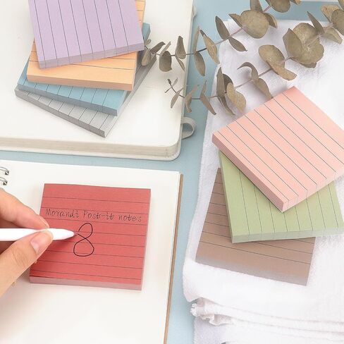 Sticky Notes 8 Vintage Colors 3x3in, Self-Stick Notes Pads with Easy to Post for School, Home, Office, 8 Pads/Pack, 80 Sheets/Pad in Saudi Arabia