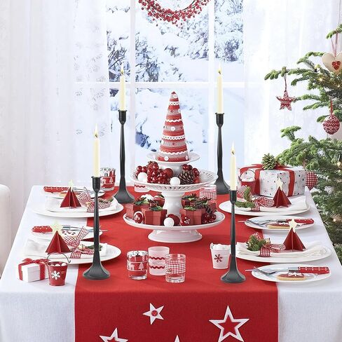 حاملي الشمعدان الذهب ديكور - حامل شموع لحوم شمعة الحامل شموع العصي حاملات مركبة الزفاف الديكور للمنزل عيد الميلاد ، حفل زفاف ، طعام ، حفلة ، الذكرى السنوية （مجموعة من 3） (أسود) in Kuwait