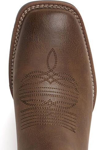 Cowboy Boots for Men Square Toe Mens Western Boots Slip On Casual Retro Boots in Saudi Arabia