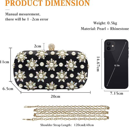 Rhinestone Evening Bag for Women Beaded Clutch Bag Bridal Wedding Purse Glitter Shoulder Bag Luxury Crystal Handbag in Saudi Arabia