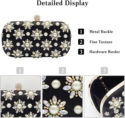 Rhinestone Evening Bag for Women Beaded Clutch Bag Bridal Wedding Purse Glitter Shoulder Bag Luxury Crystal Handbag in Saudi Arabia