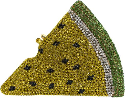 Women Novelty Pizza Shaped Rhinestone Evening Bag Funny Pizza Crystal Clutch Purse Diamonds Handbag for Party Prom in Kuwait