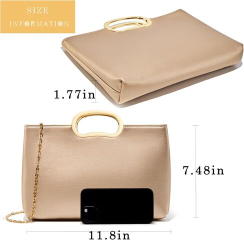 Clutch Purse for Women Vegan Leather Evening Bag Formal Handbag for Wedding Party Prom Bridal in Kuwait
