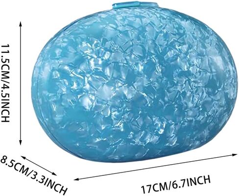 Women Acrylic Evening Clutch Bag Glitter Marble Purse Chain Shoulder Crossbody Bag for Party Prom Cocktail Wedding in Saudi Arabia