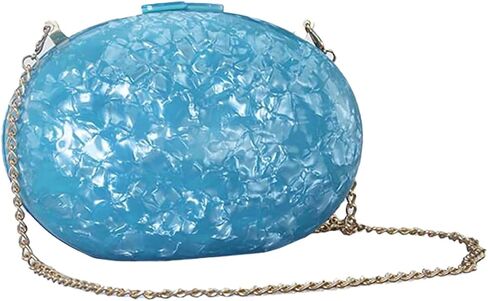 Women Acrylic Evening Clutch Bag Glitter Marble Purse Chain Shoulder Crossbody Bag for Party Prom Cocktail Wedding in Saudi Arabia