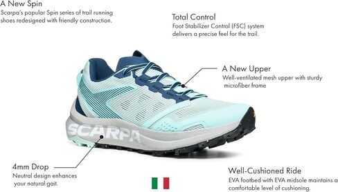 SCARPA Women's Spin Planet Trail Running Shoes - Lightweight, High-Cushion Trail Runners in Saudi Arabia