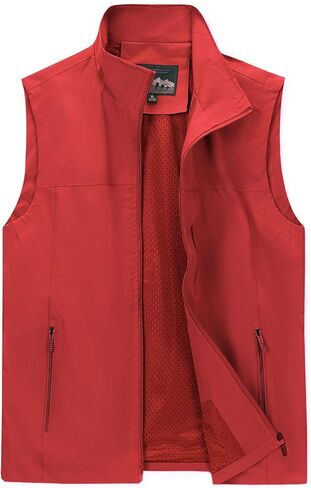 MANLUODANNI Men's Lightweight Vest Sleeveless Outdoor Work Jacket for Travel Hiking Running in Saudi Arabia