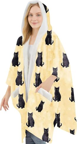 Cozy Sherpa Snugg Wrap for Women - Soft Fleece Blanket Hoodie - 32 Dog and Cat Breeds - Warm Lightweight Gift for Pet Lovers in Saudi Arabia