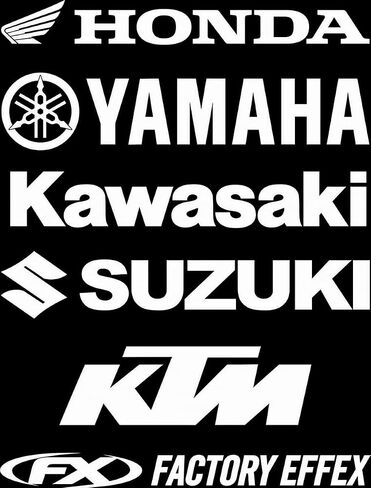 Factory Effex 12-94114 Black 1' (Kawasaki) Die-Cut Sticker in Kuwait