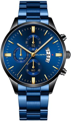 4 Pack Men's Watches Dress Date Luminous Waterproof Military Quartz Wristwatches for Men Stainless Steel Bussiness Classic Luxury Casual Wholesales Assorted Set in Saudi Arabia