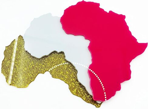 السفينة الأكريليك الشفافة على شكل إفريقيا - كوستر كوب كوب لطيف ، مكتب ديكور ديكور أنيقة للمنزل والمكتب in Kuwait