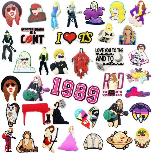 40PCS Shoe Charms for Girls and Women Fashion Music-themed Shoes Accessories Gift for Lover Music Fans in Saudi Arabia
