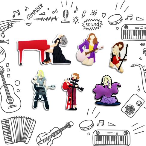 40PCS Shoe Charms for Girls and Women Fashion Music-themed Shoes Accessories Gift for Lover Music Fans in Saudi Arabia