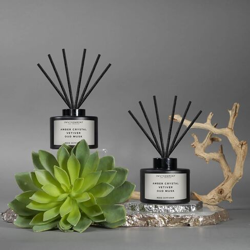 ENVIRONMENT Inspired by Designer TF Oud Wood Reed Diffuser, 200ml Luxury Scented Aromatherapy (Oud Wood | Guaiac Wood | Cedar) Reed Diffusers for Home, Diffusing Oil Fragrance, Home Fragrance Products in Kuwait