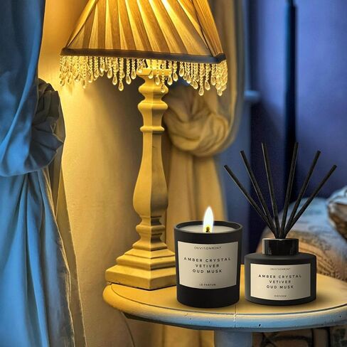 ENVIRONMENT Inspired by Designer TF Oud Wood Reed Diffuser, 200ml Luxury Scented Aromatherapy (Oud Wood | Guaiac Wood | Cedar) Reed Diffusers for Home, Diffusing Oil Fragrance, Home Fragrance Products in Kuwait