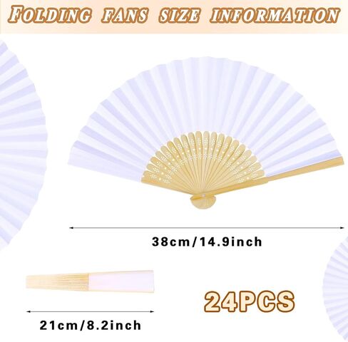 Wytaohzl 24pcs الورق الوردي المشجعين محمولة مراوح قابلة للطي. الورق مروحة يدوية مروحة مروحة مروحة مطوية معجبي مروحة الحفلات لحفل الزفاف دش الطفل in Kuwait