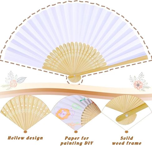 Wytaohzl 24pcs الورق الوردي المشجعين محمولة مراوح قابلة للطي. الورق مروحة يدوية مروحة مروحة مروحة مطوية معجبي مروحة الحفلات لحفل الزفاف دش الطفل in Kuwait