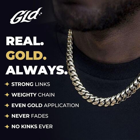 GLD Cuban Link Chain for Men and Women - 12MM and 19MM - Built to Last in Kuwait