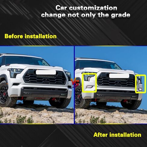 DRL LED Daytime running Light Front Bumper Fog Lamp Replacement Compatible With 2023 Toyota Sequoia with Sequential Switchback Amber Turn Signal light in Saudi Arabia