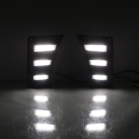 DRL LED Daytime running Light Front Bumper Fog Lamp Replacement Compatible With 2023 Toyota Sequoia with Sequential Switchback Amber Turn Signal light in Saudi Arabia