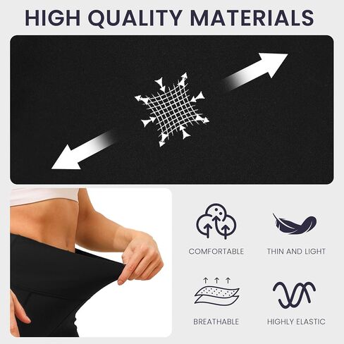 Women's Yoga Pants Flare Leggings High Waist Tummy Stretchy Pant with Pockets for Yoga, Gym, Daily in Saudi Arabia