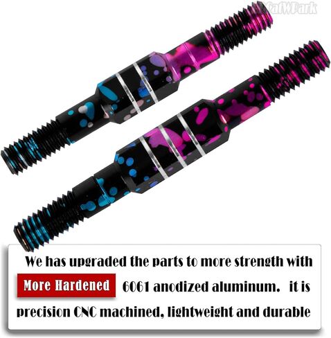 RC Adjustable Turnbuckles Camber Links Upgrades Part for 1/8 Typhon 3S V3 4WD BLX/Mega 550 1/10 Big Rock 3S V3 4WD BLX,Colorful (Mismatch Big Rock V1 or V2 Model rc car) in Kuwait