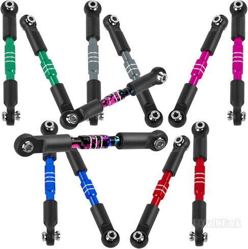 RC Adjustable Turnbuckles Camber Links Upgrades Part for 1/8 Typhon 3S V3 4WD BLX/Mega 550 1/10 Big Rock 3S V3 4WD BLX,Colorful (Mismatch Big Rock V1 or V2 Model rc car) in Kuwait