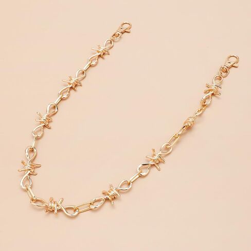 Goth Barbed Wire Pants Chain for Women Men Vintage Silver Punk Gothic Harajuku Thorns Wallet Hip Hop Grunge Jeans Rock Biker Hipster Keychain Trouser Belt Waist Chains Body Accessories Halloween Jewelry Gifts in Saudi Arabia