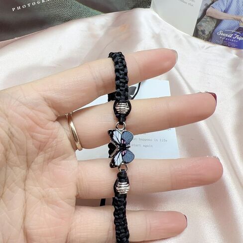 CJIAYUJEW Always believe in yourself Butterfly Bracelet, Cute Butterfly Charm Bracelets Matching Bracelet Friendship Couple Bracelets in Saudi Arabia