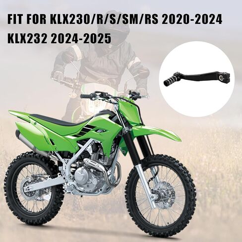 شيفتر التروس لـ KLX230 ، قابلة للطي CNC 6061 رافعة تحول الدراجات النارية الألومنيوم للدراجة الأوساخ KLX230/R/S/SM/RS 2020-2024/KLX232 2024-2025-GREEN in Kuwait