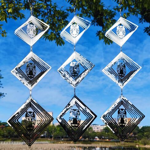 Bird Deterrents for Outside, Reflective Stainless Steel Wind Spinner, Ducks Wind Spinners Outdoor Garden Decor, Bird Scare Devices to Keep Woodpeckers, Pigeons Away from Your House, Patio, Orchards in Saudi Arabia