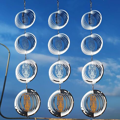 Bird Deterrents for Outside, Reflective Stainless Steel Wind Spinner, Ducks Wind Spinners Outdoor Garden Decor, Bird Scare Devices to Keep Woodpeckers, Pigeons Away from Your House, Patio, Orchards in Saudi Arabia