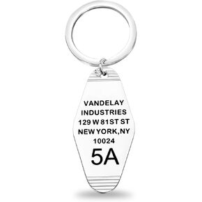 ENSIANTH TV Show Inspired Keychain Vandelay Industries Merch Comedy Sitcom Lover Gift Jerry Talk Show Fans Keychain