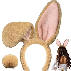 KHC-KHF Easter-Headband Bunny-Headband Halloween-Headband Plush Rabbit Ear Ear Costume Tail Tail Partn