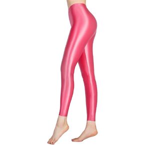 Satin Glossy Opaque Pantyhose Sexy Stockings Shiny Yoga Leggings Sport Women Fitness Japanese High Waist Tights
