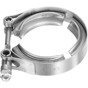 UXCELL 2.36 "V Band Clamp 304 Stainless Steel for Homepipe Exchange Exchange Exchange ، نطاق التعديل 60 مم / 2.36 بوصة
