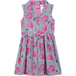Barbie Girls Chambray Dress Toddler to Big Kid Sizes (2T - 14-16)