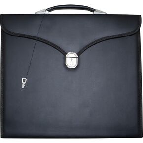CASE MASONIC APRON CASE MM/WM SIZE SIZE Black Imitation Leather مع مقبض | حقيبة حمل محفظة فنية